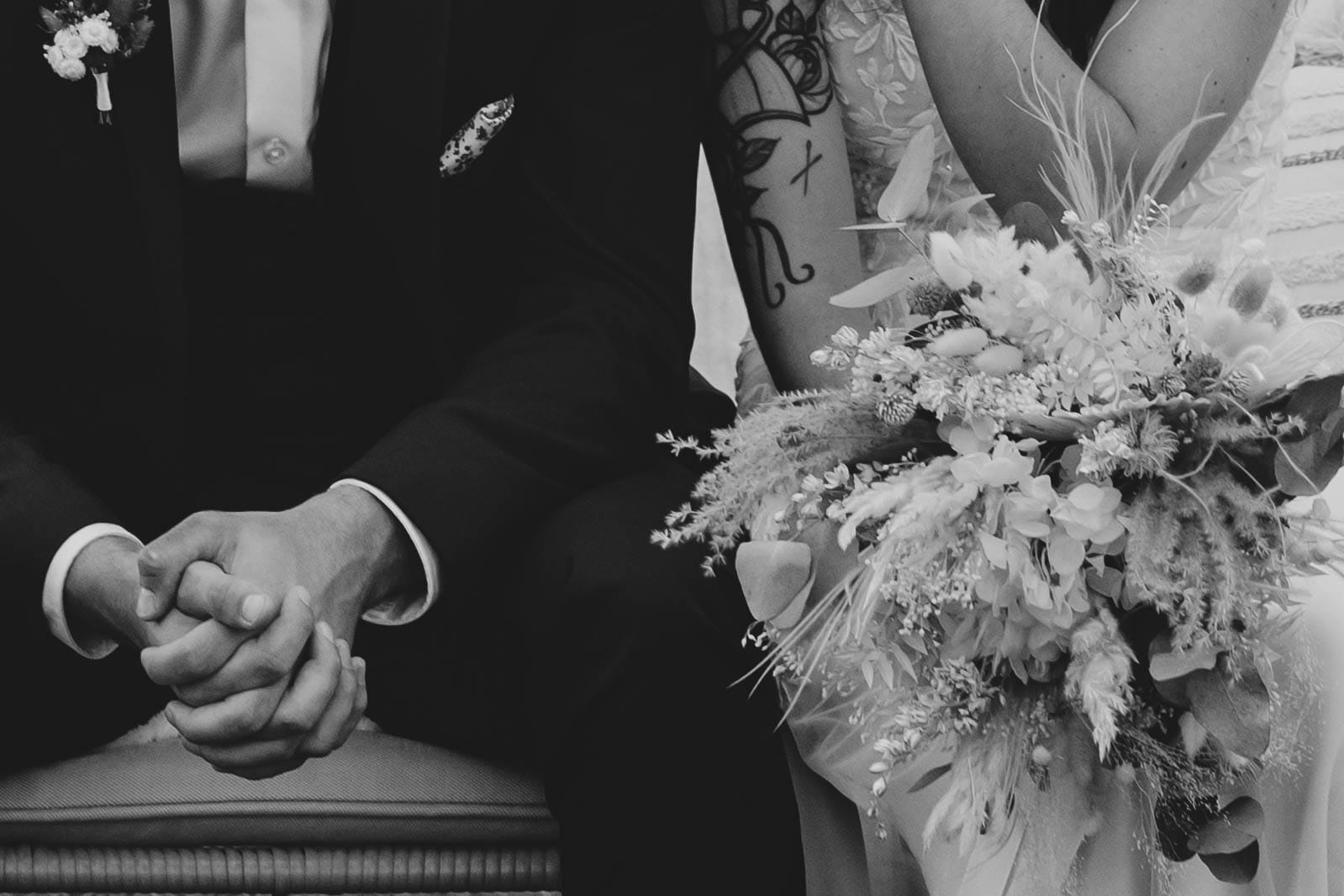 Mariage fleurs séchées